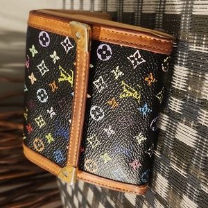 LV Murakami Black Multicolor Trifold Wallet